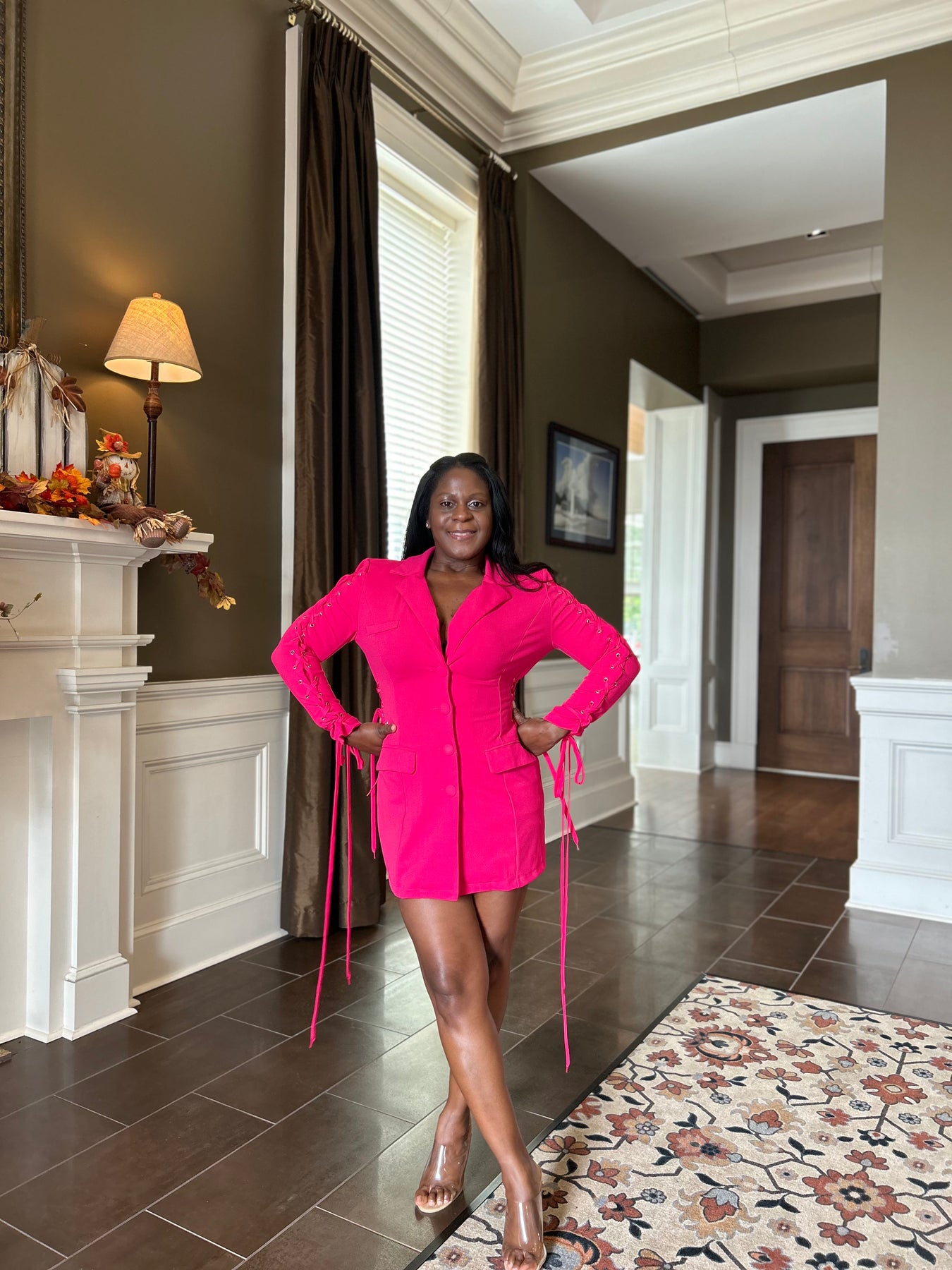 String Me Up | Hot Pink Blazer Dress S (4-6) String Me Up | Hot Pink Blazer Dress S (4-6)